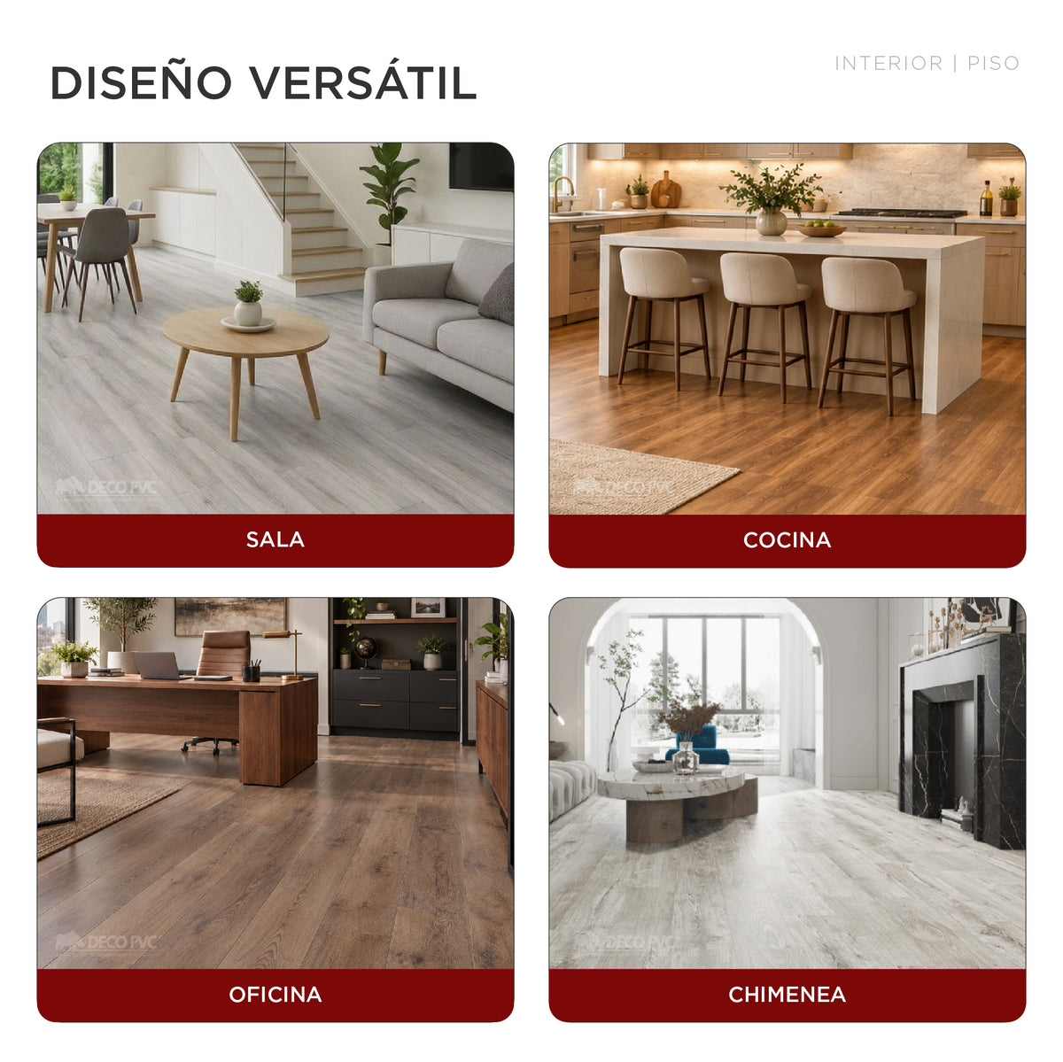 Piso SPC Decoclick / 11pzas / 18.3*122cm