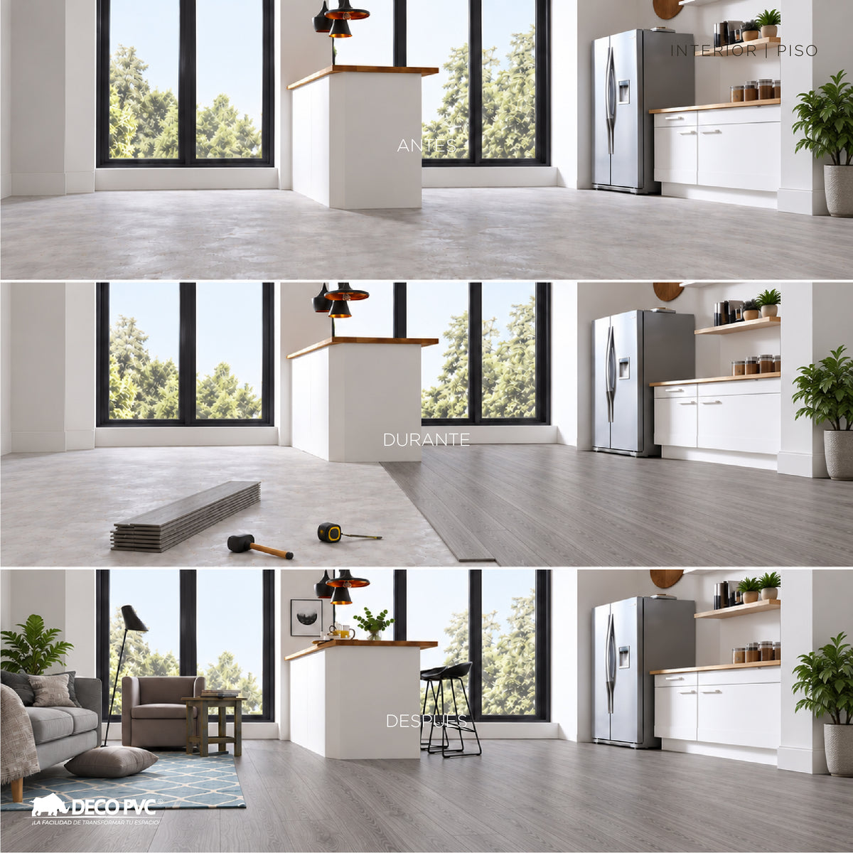 Piso SPC Decoclick / 11pzas / 18.3*122cm