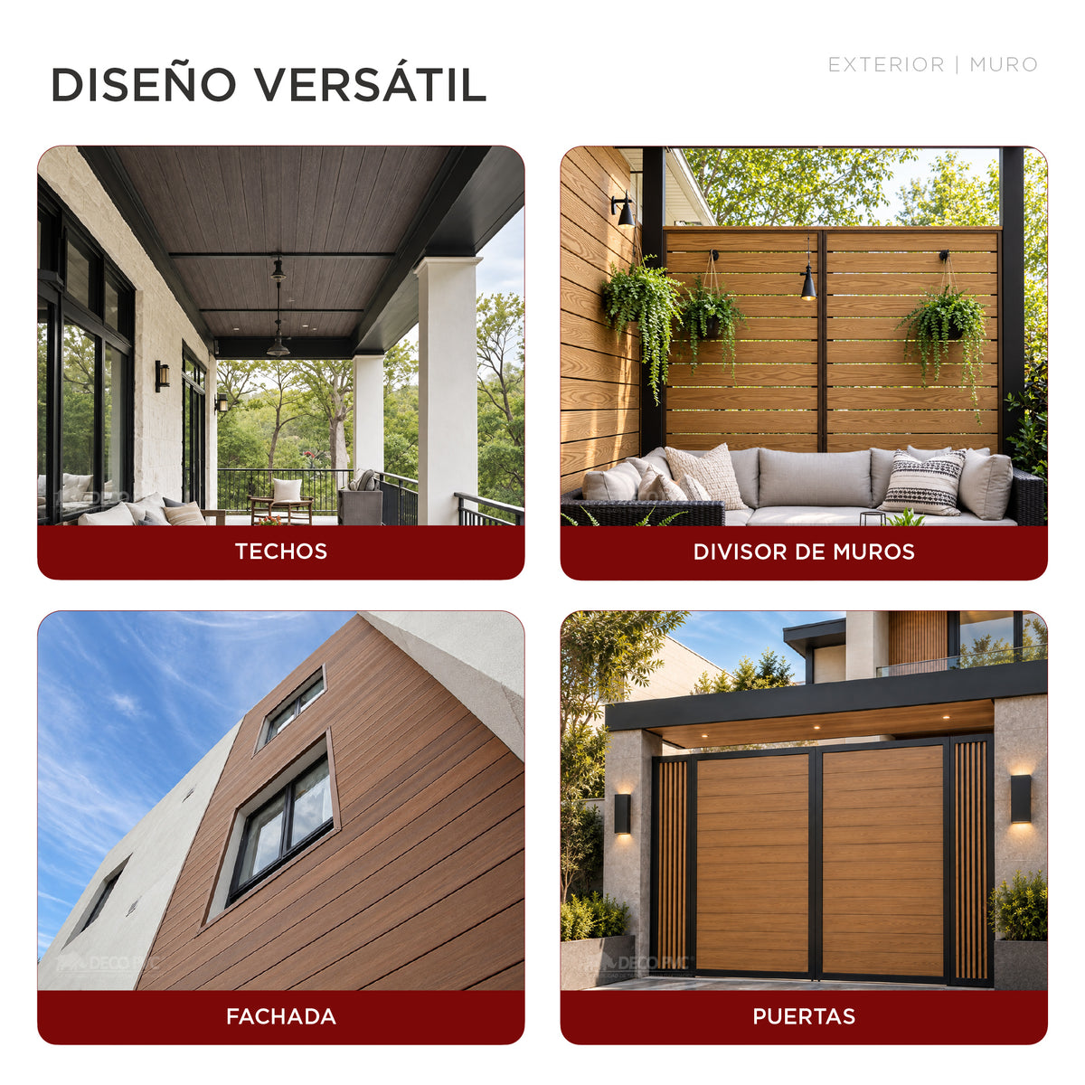 Wall Cladding WPC / 4pzas / 15.5*290cm