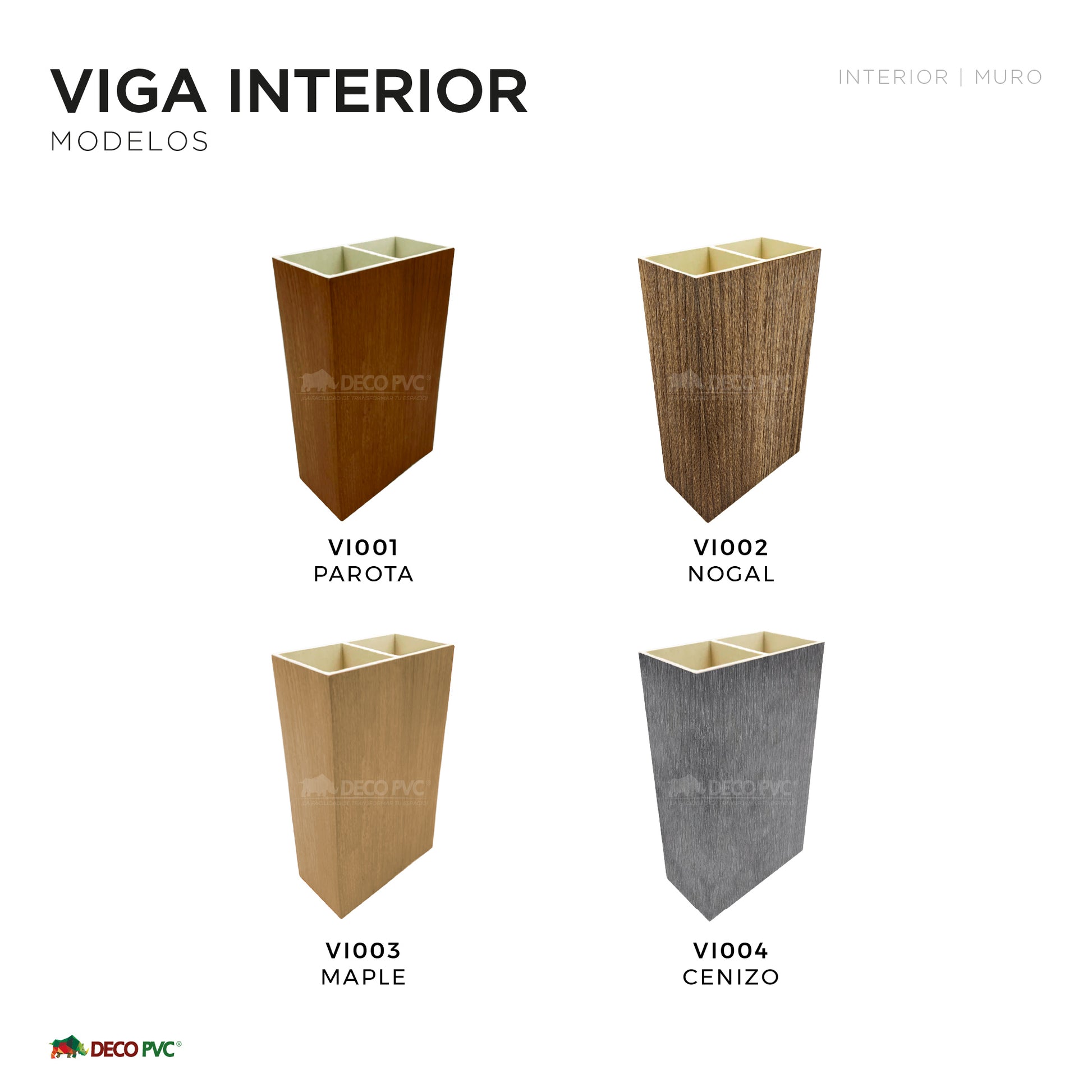 Viga para Interior WPC / 6pzas / 5*10*280cm