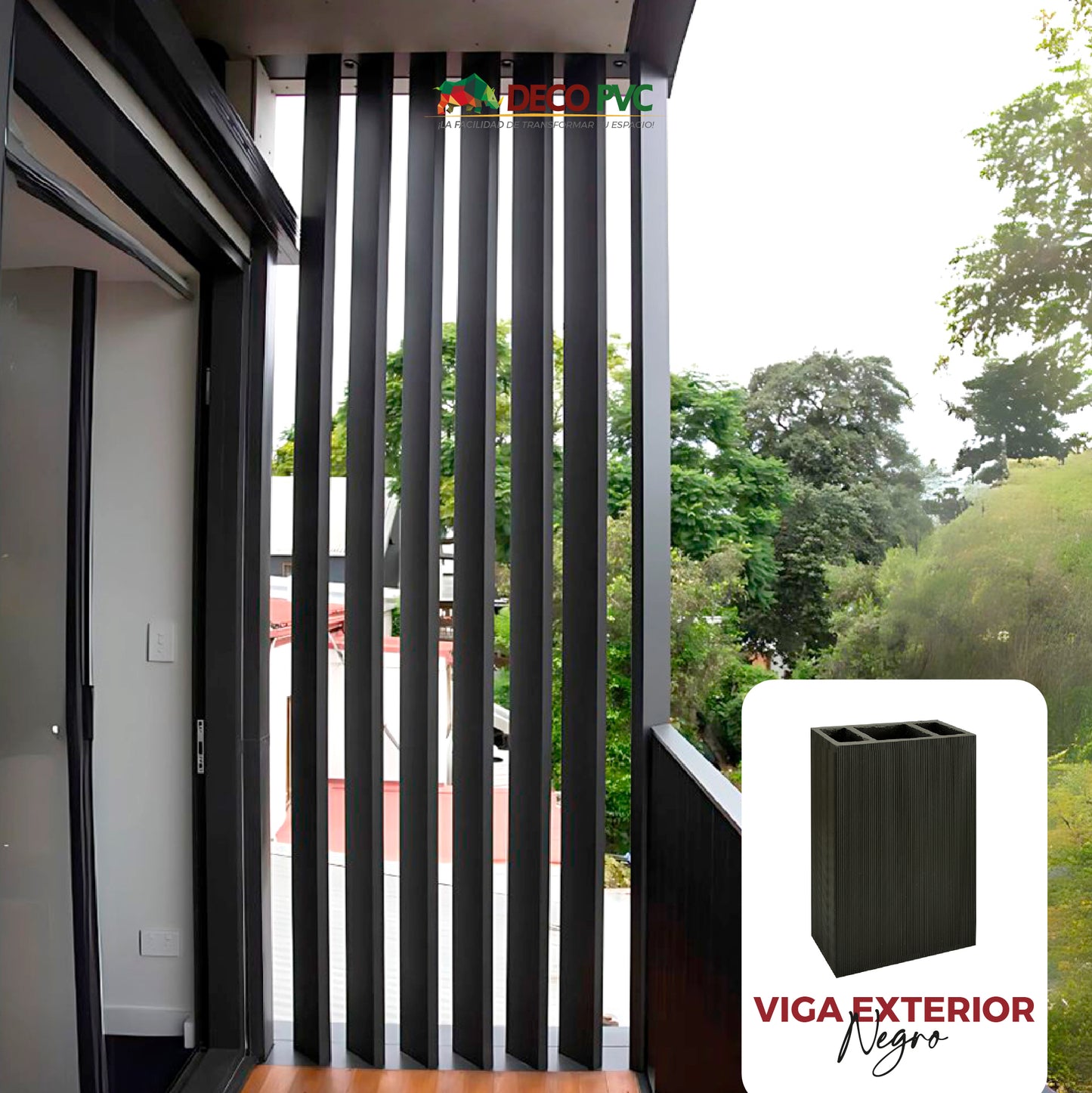 Viga para Exterior WPC / 4pzas / 5*10*280cm