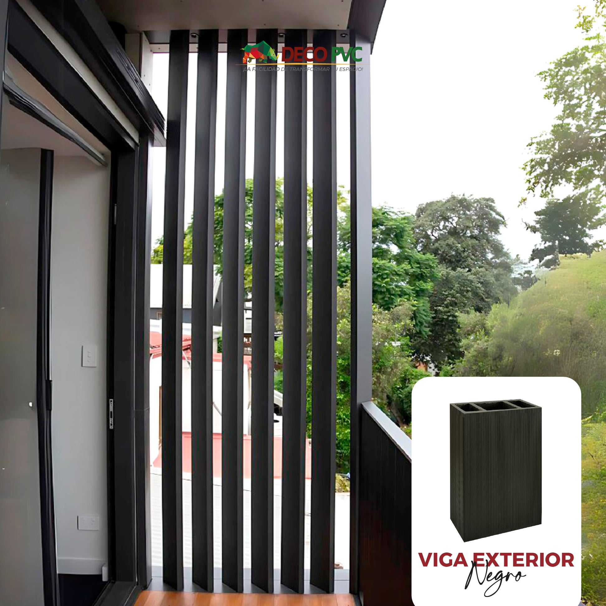 Viga para Exterior WPC / 4pzas / 5*10*280cm