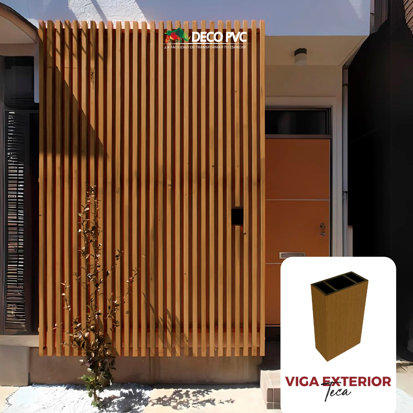 Viga para Exterior WPC / 4pzas / 5*10*280cm
