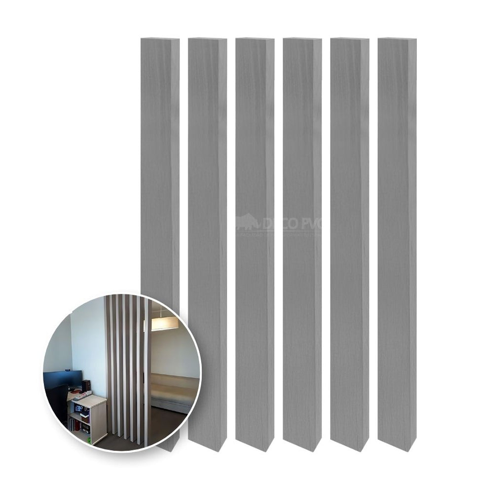 Viga para Interior WPC / 6pzas / 5*10*280cmVI004 Gris Claro