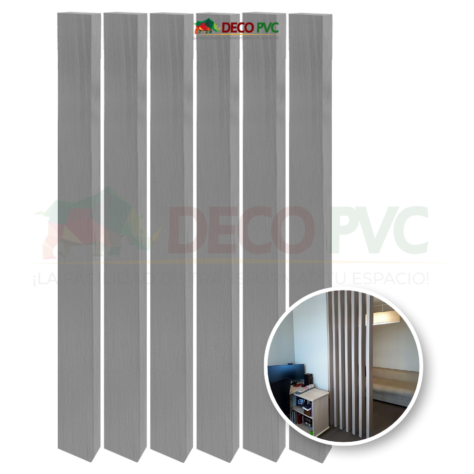 Viga para Interior WPC / 6pzas / 5*10*280cmVI004 Gris Claro