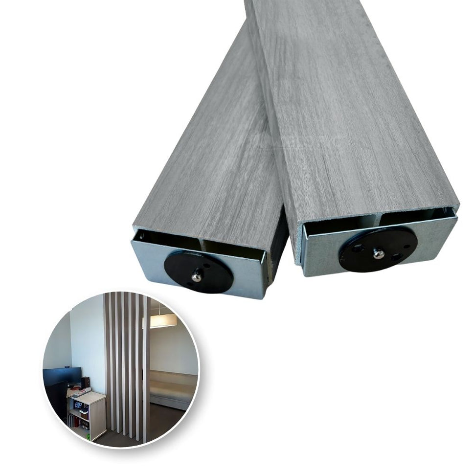 Viga Giratoria para Interior WPC / 6pzas / 5*10*280cmVI004 Gris Claro