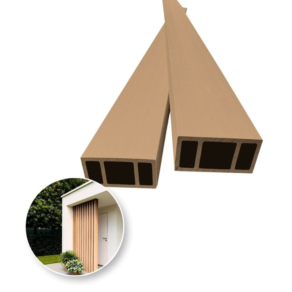 Viga para Exterior WPC / 4pzas / 5*10*280cmVE002 Natural Cepillado