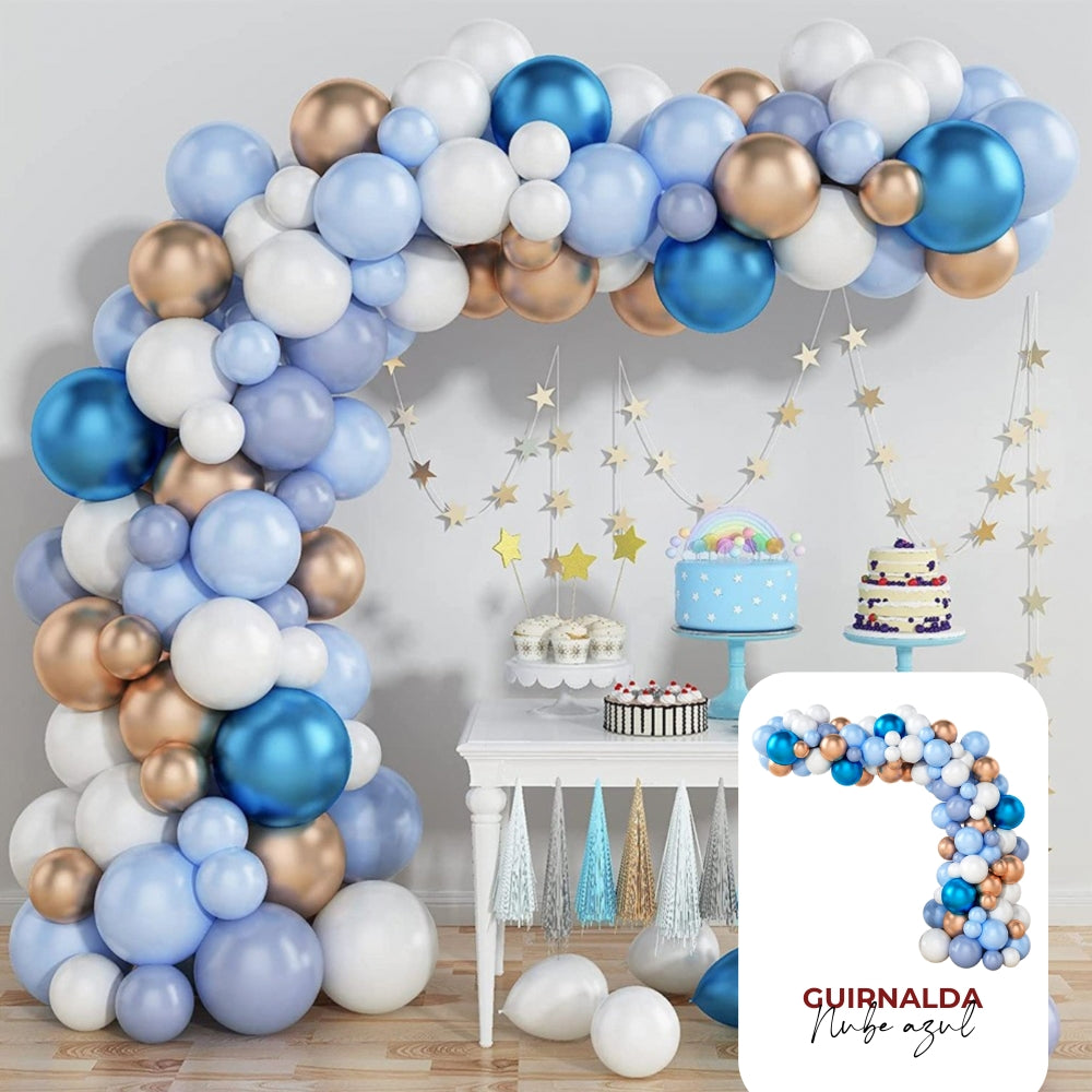 Nube Azul - Guirnalda decorativa de globos - BolaBola®