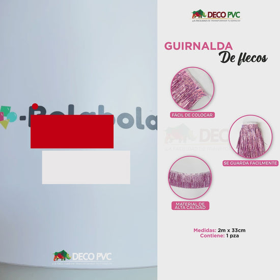 Guirnalda de Fleco Plateado
