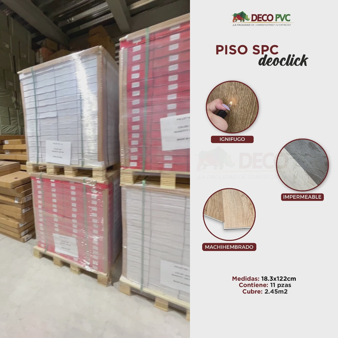 Piso SPC Decoclick / 11pzas / 18.3*122cm