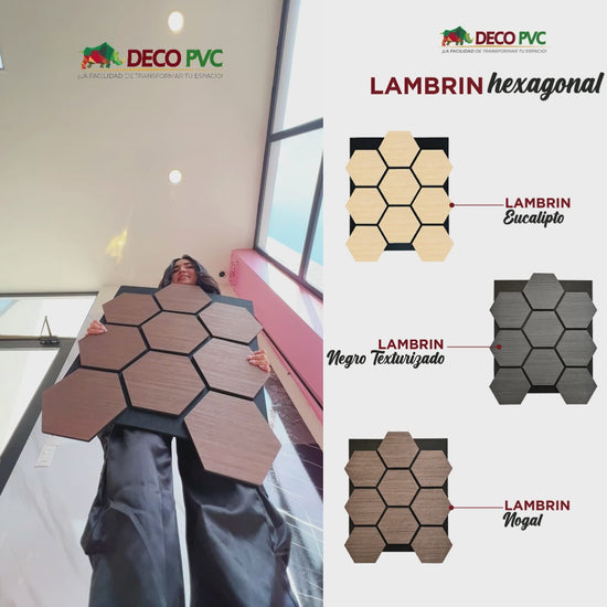 Lambrin Acústico Hexagonal / 2pzas / 62*76cm