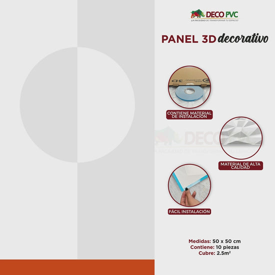 PANEL 3D - S312 - Enlace / 10pzas / 50*50cm